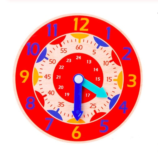 Children Montessori Wooden Clock Toy