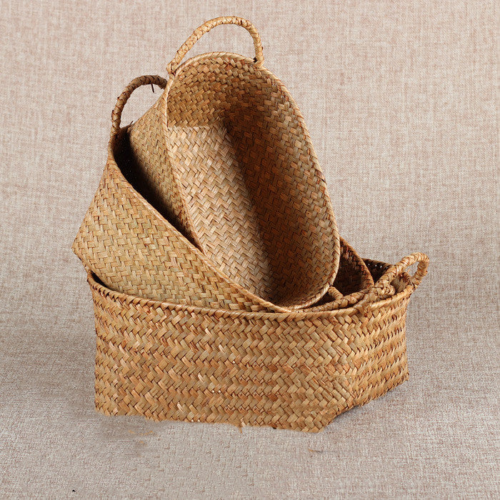 Straw Organizing Basket Storage Basket Basket