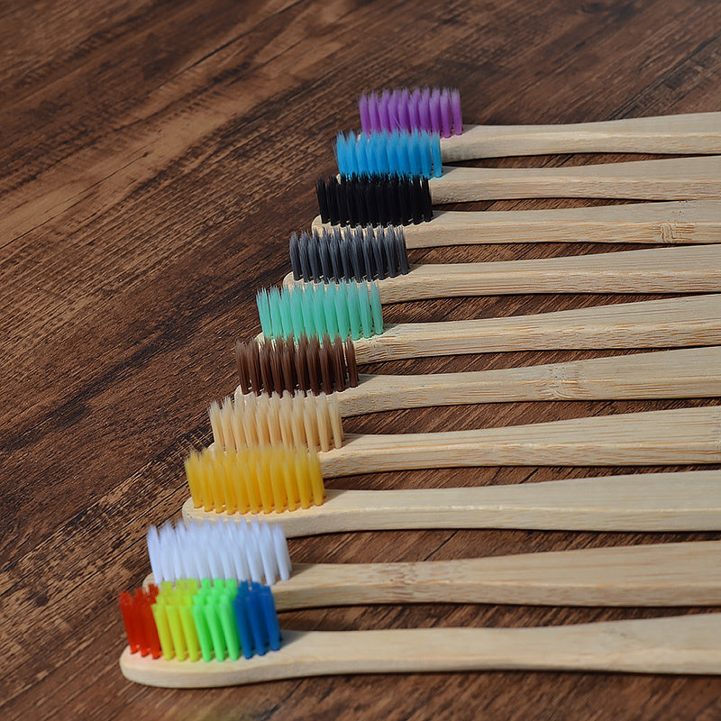 New Design Mixed Color Bamboo Toothbrush