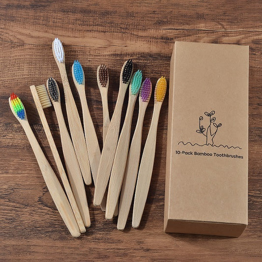 New Design Mixed Color Bamboo Toothbrush