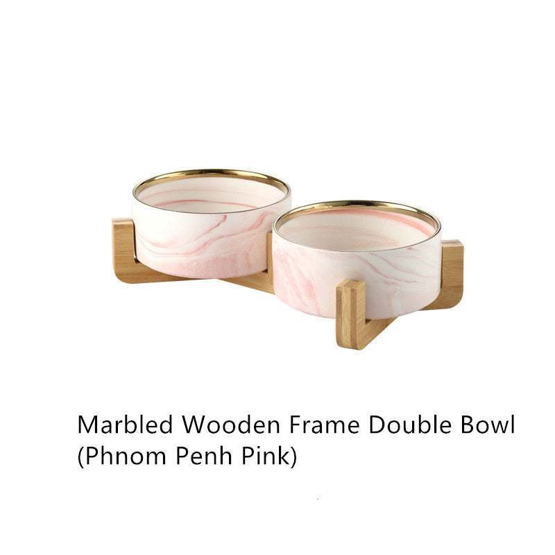 Marbled bamboo tableware