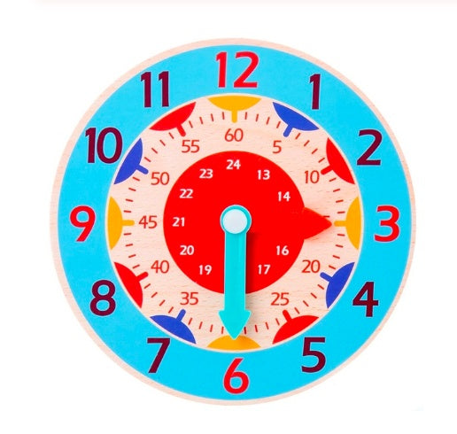 Children Montessori Wooden Clock Toy