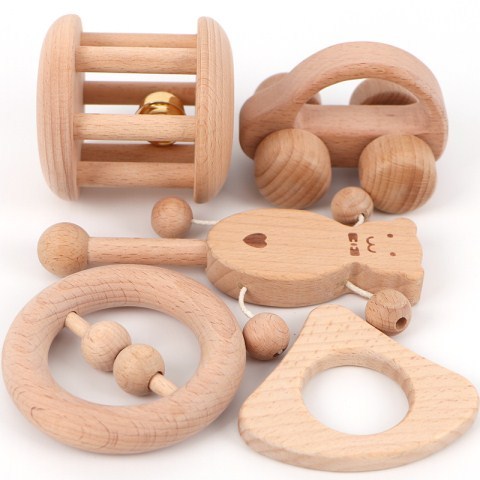 Wooden Educational Toy Beech Lacquerless Montessori Toy