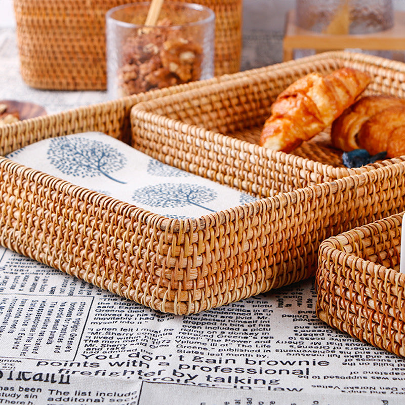 Woven Storage Basket Woven Storage Basket Handmade Rattan