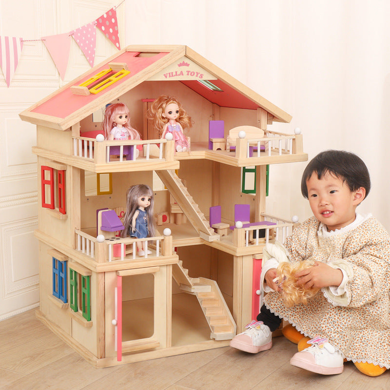 Wooden Children's Replica House Toy