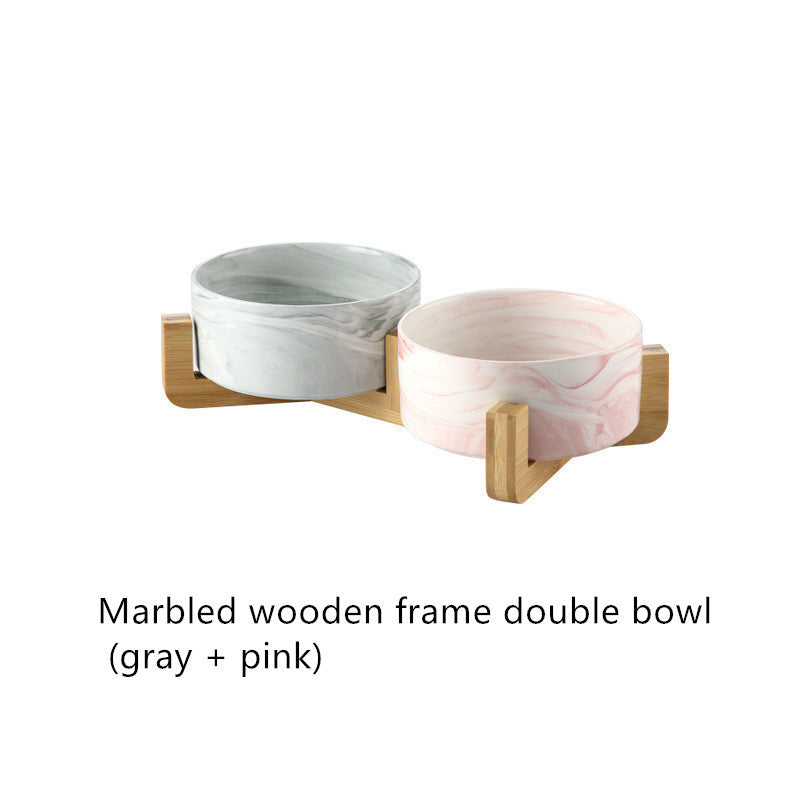 Marbled bamboo tableware