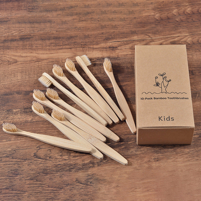 New Design Mixed Color Bamboo Toothbrush