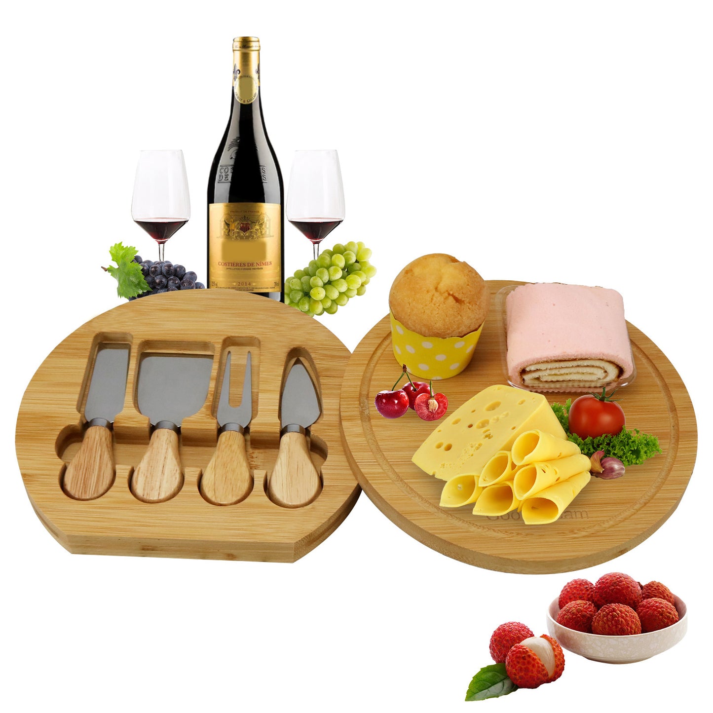 Bamboo Cheese Fruit Tray Bamboo Cheese Knife