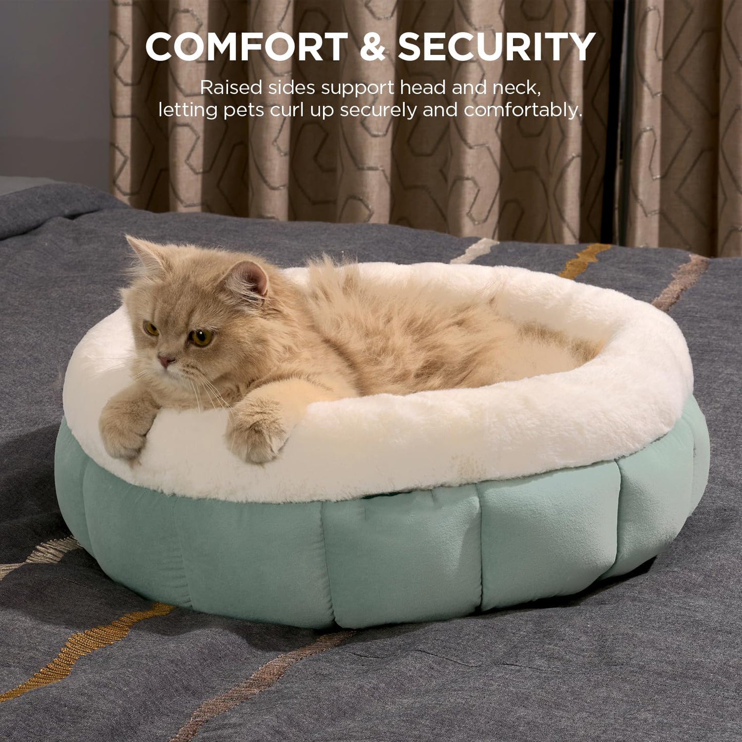 Donut Dog Beds For Small Dogs - Round Cat Beds For Indoor Cats Washable Pet Bed For Puppy And Kitten With Anti-Slip Bottom